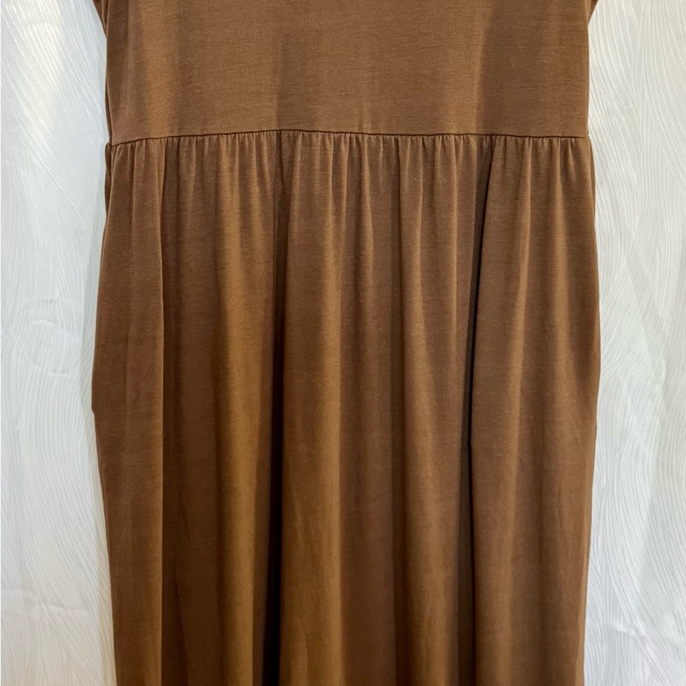 Anrabess Maxi Dress’s 2 Chocolate Brown & Berry Red Sleeveless Tiered M NWT/NWOT